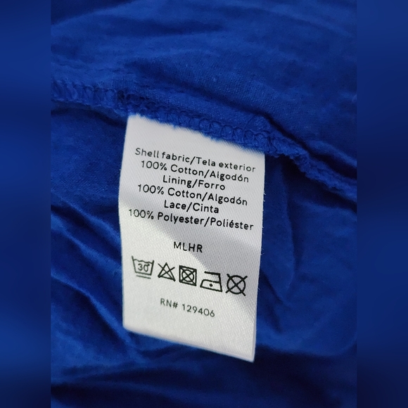 Venus Royal Blue Lace Crochet Mini Dress – Women’s Size 6 - Picture 5 of 5